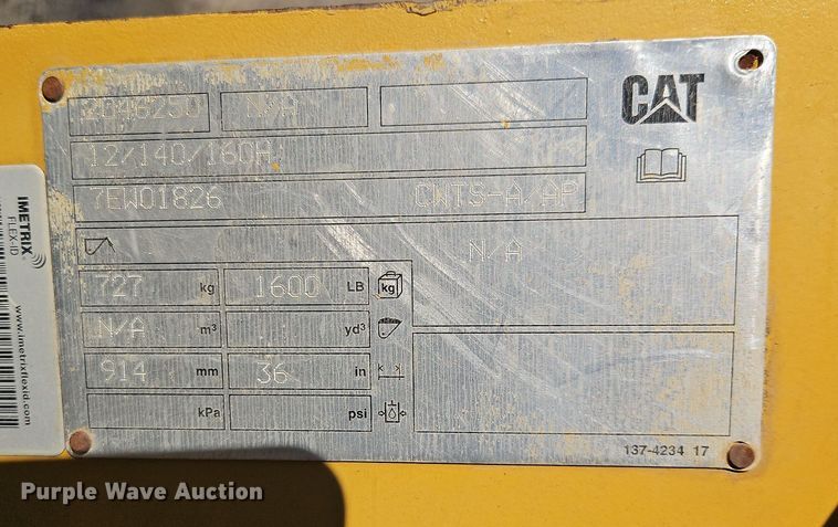 image for item DN7160 2008 Caterpillar 12M  motor grader