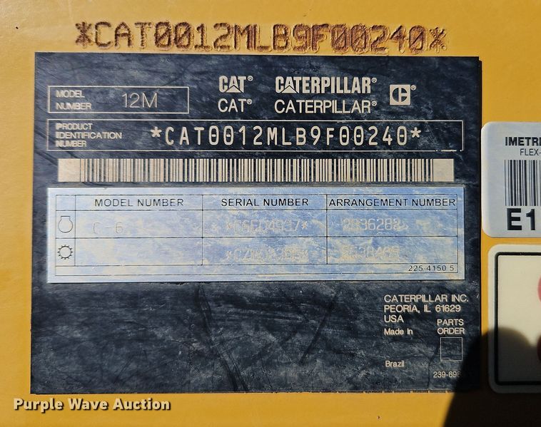 image for item DN7160 2008 Caterpillar 12M  motor grader