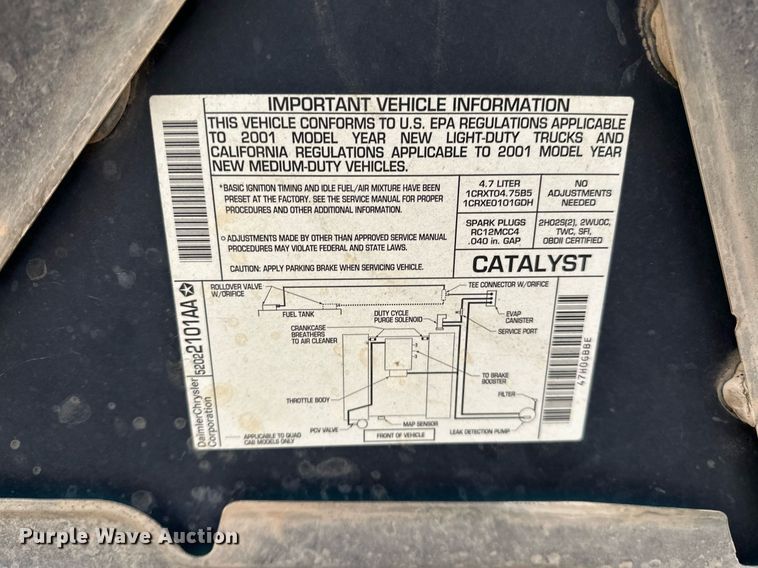 image for item DP3269 2001 Dodge Dakota  Quad Cab pickup truck