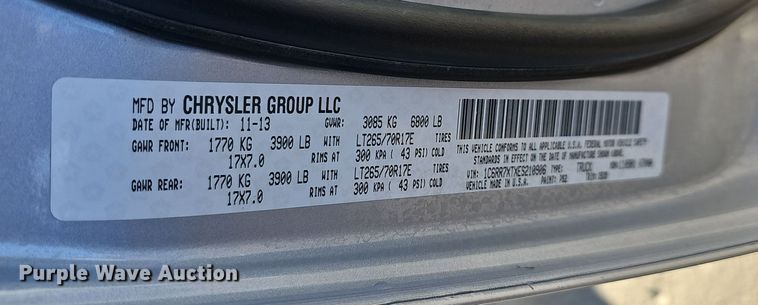 image for item DR5873 2014 Dodge Ram 1500  Crew Cab pickup truck