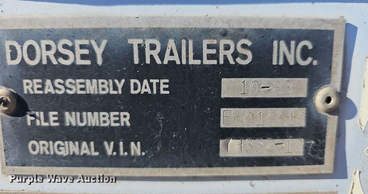 image for item DR5922 1984 Dorsey SS01454TS  dry van trailer