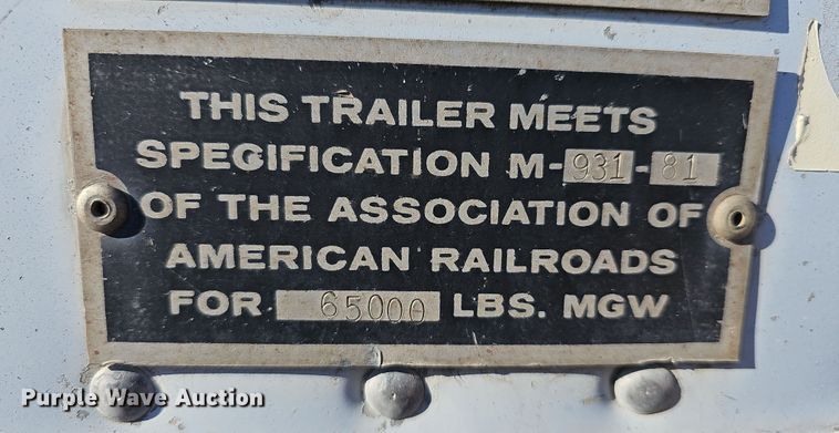 image for item DR5922 1984 Dorsey SS01454TS  dry van trailer