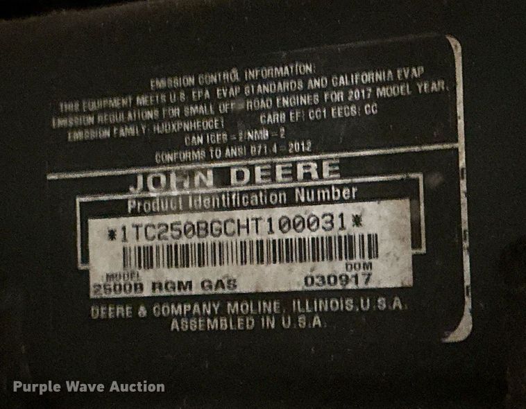 image for item IB9274 John Deere 2500B  reel mower