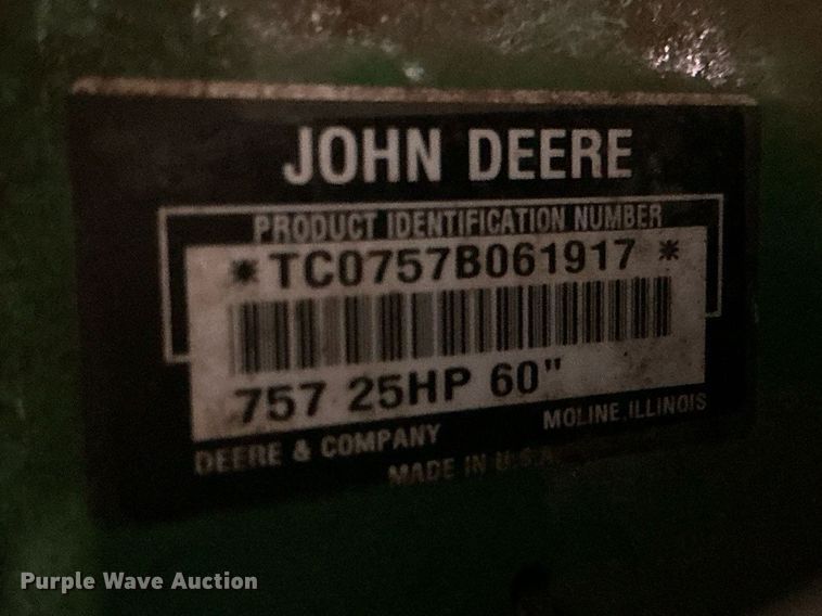 image for item IB9275 John Deere 757  lawn mower