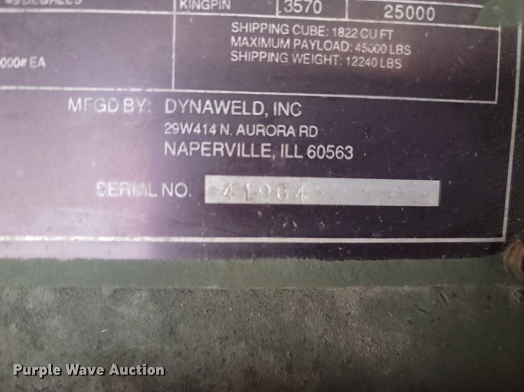 image for item JG9759 1992 Dyna M8714A2  flatbed trailer