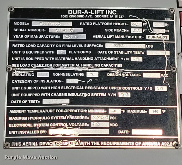 image for item KU9037 2011 Ford  F550 Super Duty XL bucket truck