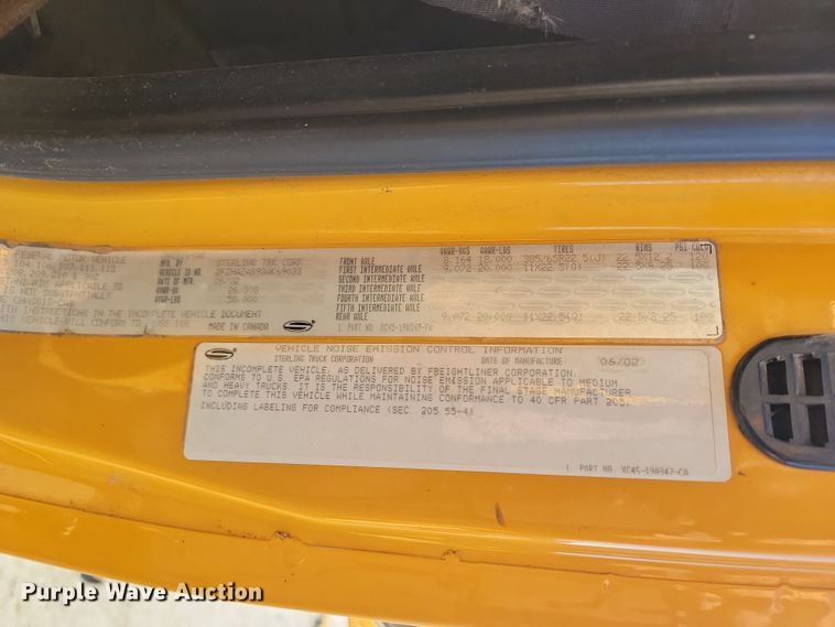 image for item KU9045 2003 Sterling LT9511  dump truck