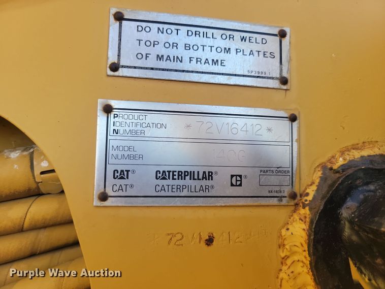 image for item KU9056 1994 Caterpillar 140G  motor grader