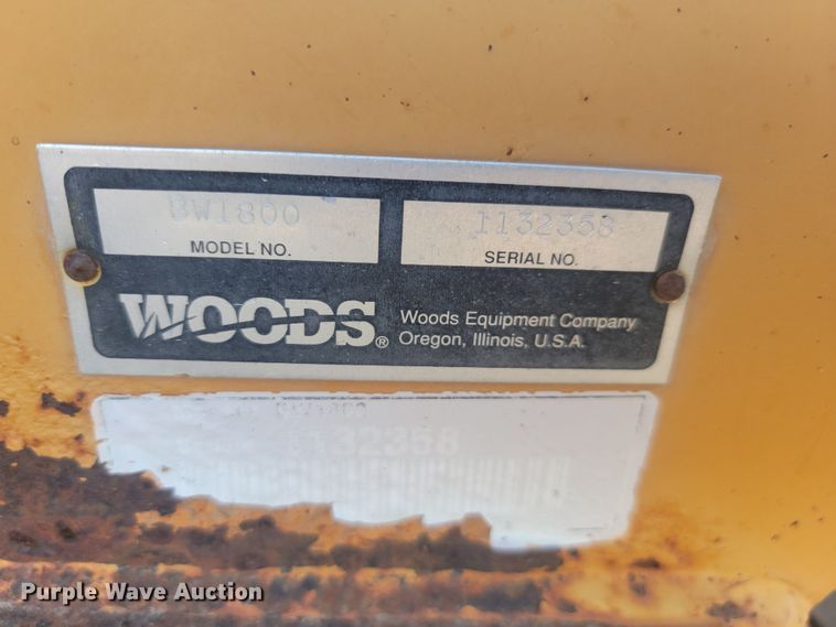 image for item KU9075 Woods BW1800  batwing rotary mower