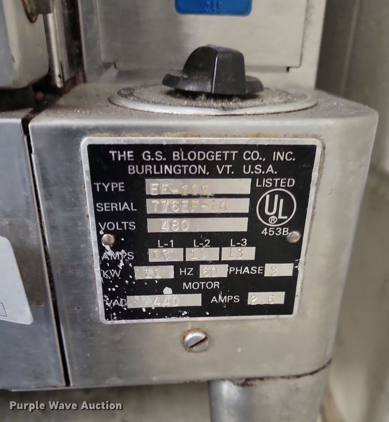 image for item LC9414 Blodgett EF111  oven