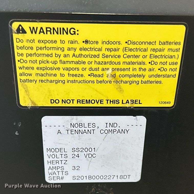 image for item LO9295 Nobles Speed Scrub 2001  floor scrubber