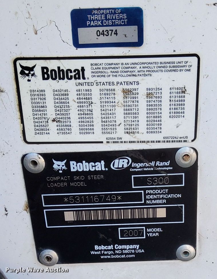 image for item LO9426 2007 Bobcat S300  skid steer loader