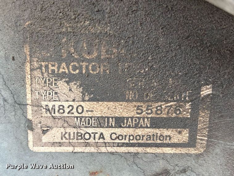 image for item MI9033 2005 Kubota M8200  MFWD tractor