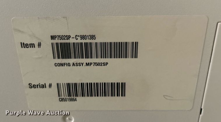 image for item NB9271 Ricoh Aficio MP7502 copy machine