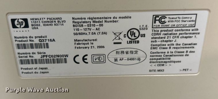 image for item NB9279 HP Color Laser Jet 5550DTN printer