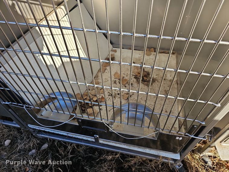 image for item NE9319 (3) double stainless steel kennels