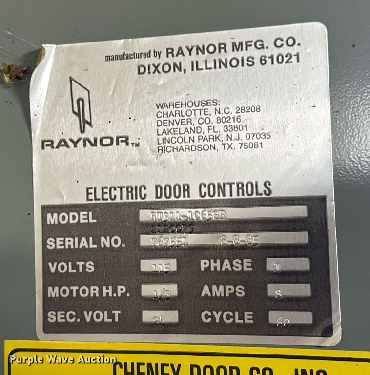 image for item NI9611 (3) Raynor RT311-1065SR garage door openers