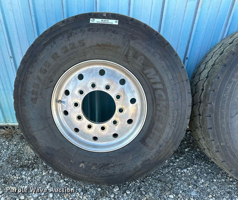 image for item NL9316 Michelin  425/65R22.5 tires and wheels