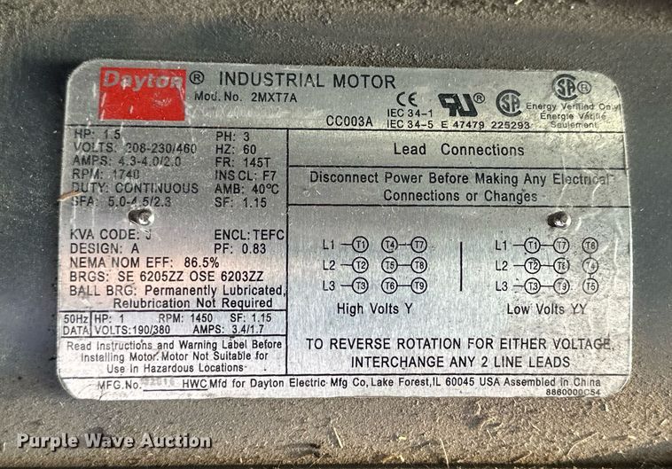 image for item NS9118 Quincy QC01506SX3  air compressor
