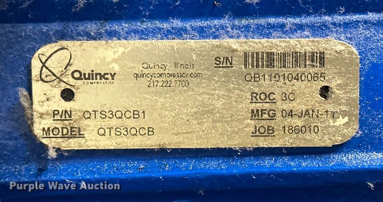 image for item NS9124 Quincy QTS3QCB  air compressor