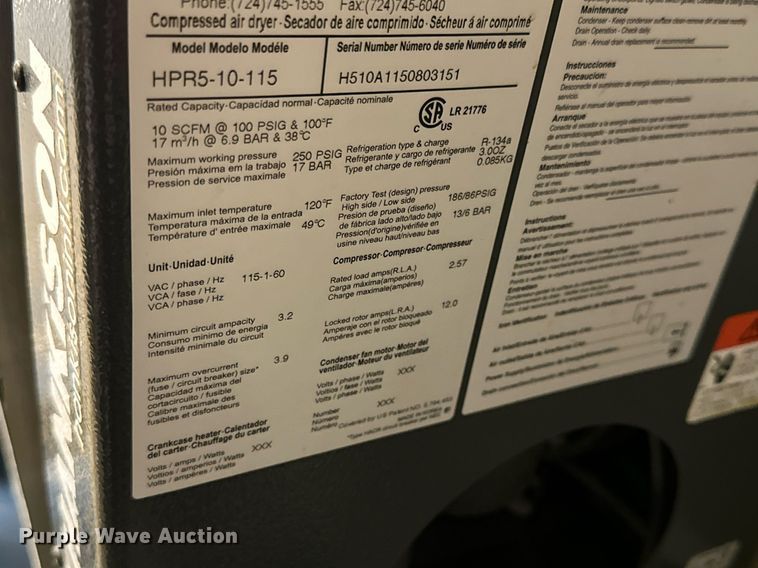 image for item NS9124 Quincy QTS3QCB  air compressor