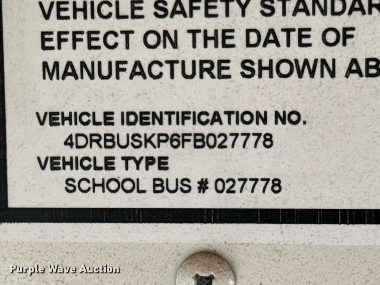 image for item OD9826 2015 International CE  school bus