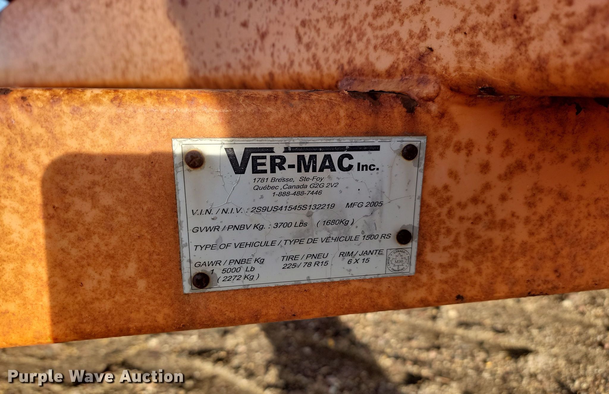 VerMac message board in Mitchell, SD Item KU9080 for sale Purple Wave