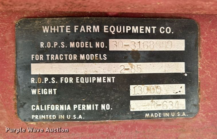 image for item NB9289 1976 White Field Boss 2-85  tractor