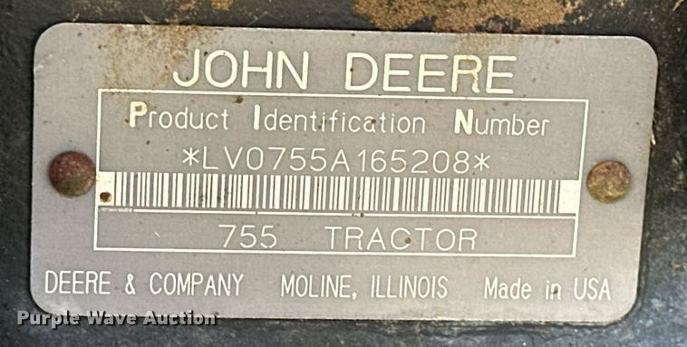 image for item NO9481 1994 John Deere 755  compactor tractor