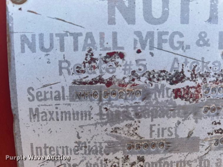 image for item DN0637 1981 Nuttall 350-0L  oilfield trailer