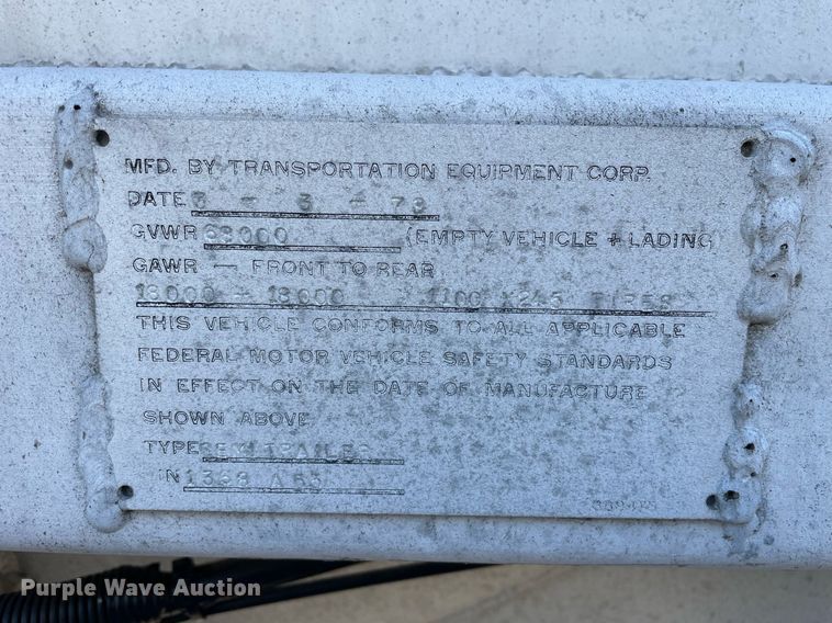 image for item DP0276 1979 Butler MFG  tank trailer