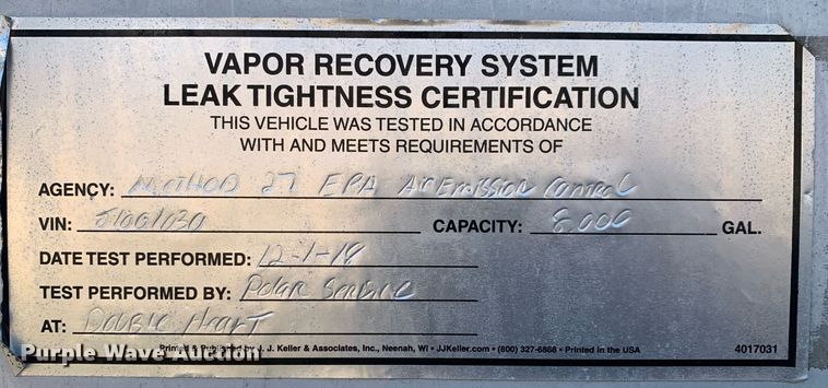 image for item DP8784 1988 VIM 307AL  tank trailer