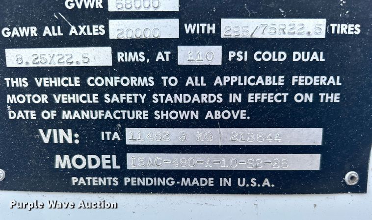 image for item OM9203 1989 Theurer ISAC480A10S226  dry van trailer