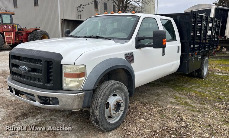 image for item DP2181 2008 Ford F550 Super Duty Crew Cab XL  Crew Cab flatbed pickup truck