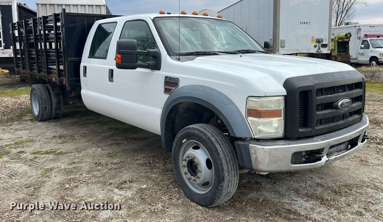 image for item DP2181 2008 Ford F550 Super Duty Crew Cab XL  Crew Cab flatbed pickup truck