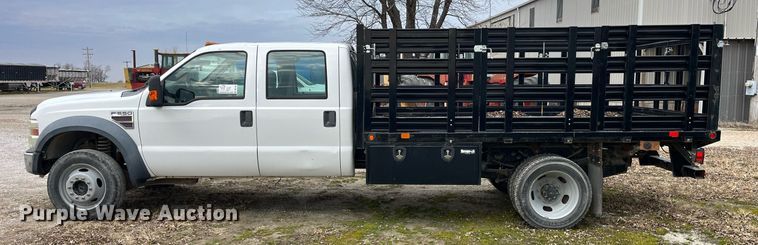 image for item DP2181 2008 Ford F550 Super Duty Crew Cab XL  Crew Cab flatbed pickup truck