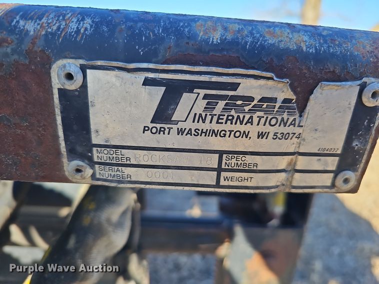 image for item DQ8535 Trak International RW18  skid steer rock saw