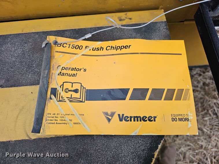 image for item DQ8548 2022 Vermeer BC1500  wood chipper