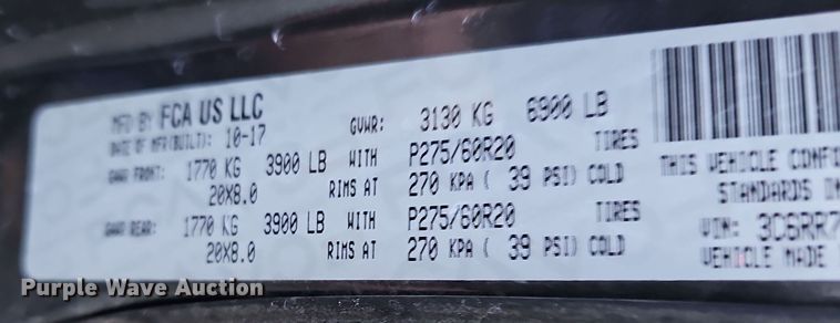 image for item DR5930 2018 Dodge Ram 1500  Crew Cab pickup truck