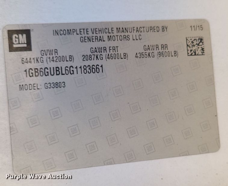 image for item DR7845 2016 Chevrolet Express  shuttle bus