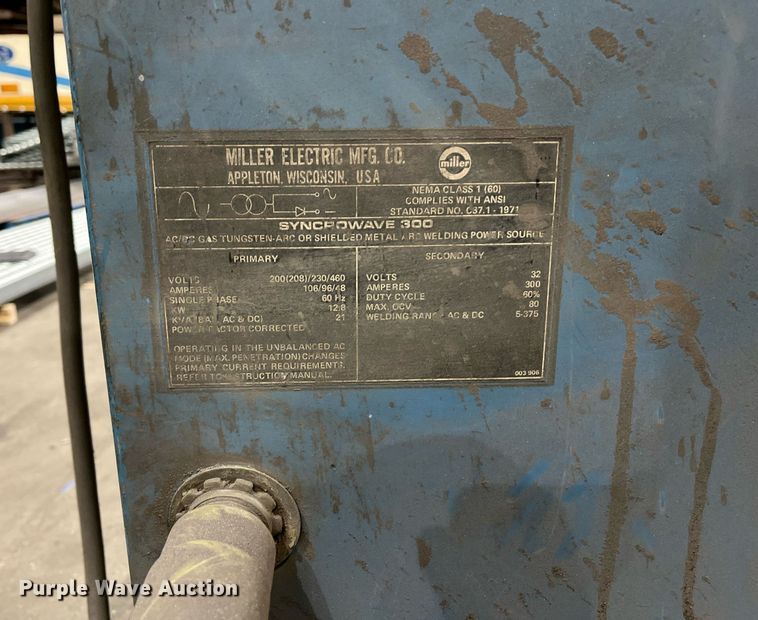 image for item EI0575 Miller Syncrowave 300  welder
