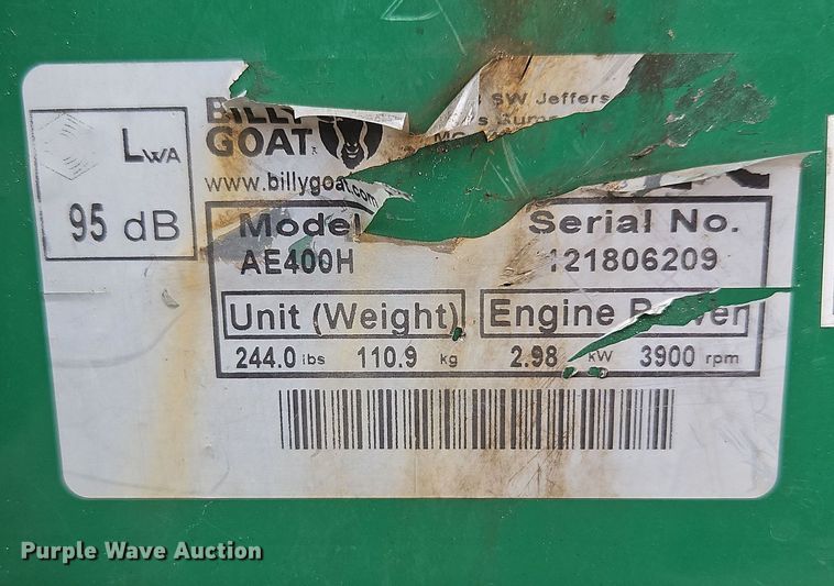 image for item LB9692 Billy Goat AE400H  aerator