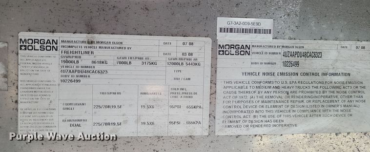 image for item LJ9420 2008 Freightliner MT45  delivery truck