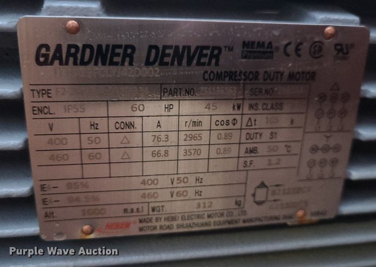 image for item LJ9438 Gardner Denver  electric motor