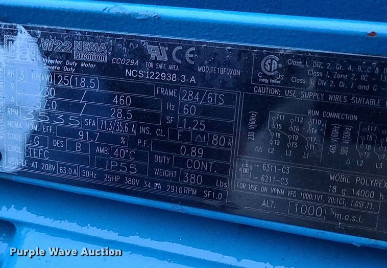 image for item LJ9441 Gardner Denver  electric motor