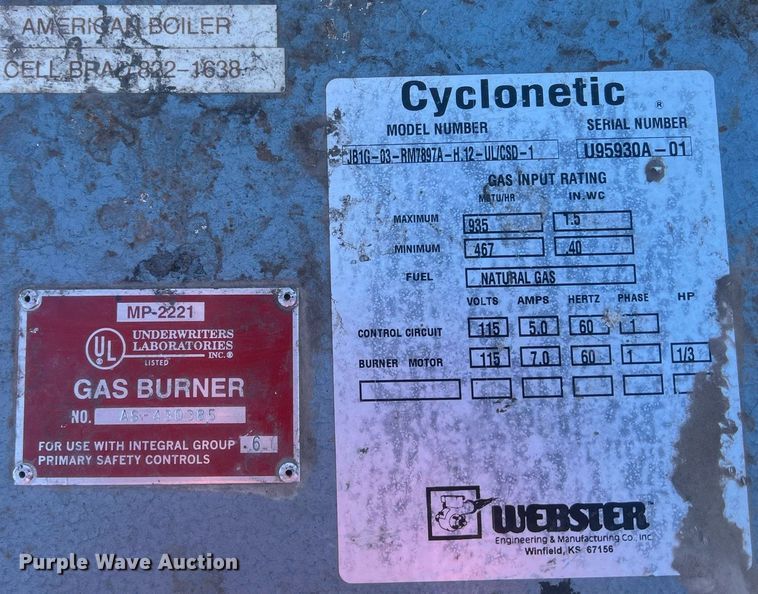 image for item NN9348 Webster  boiler