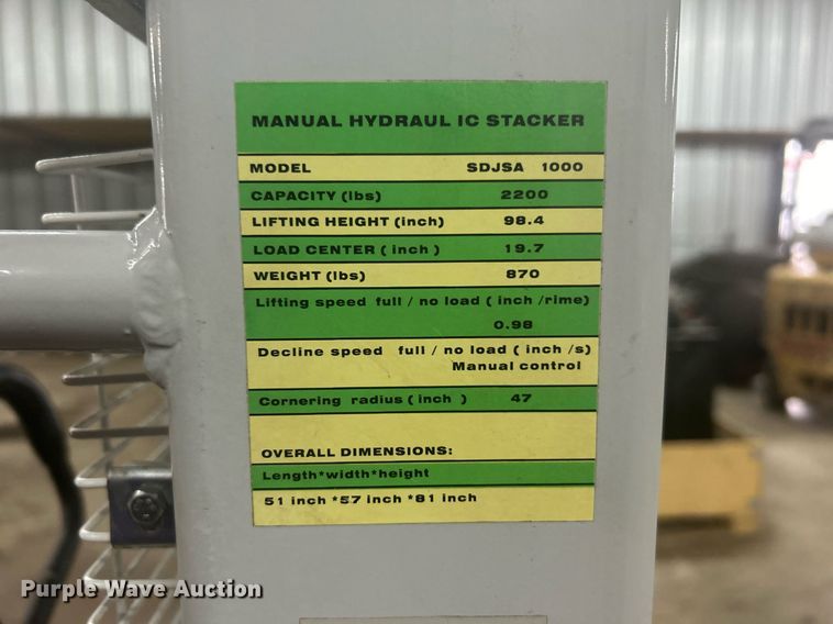 image for item OM9228 Strongway SDJSA 1000  pallet jack