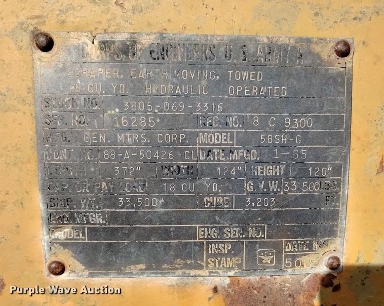 image for item DK8956 Clark 290M  scraper