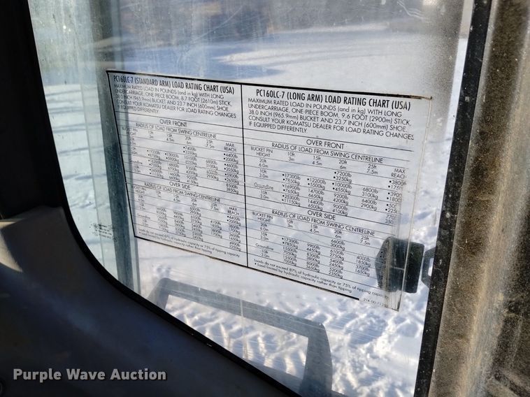 image for item DK8968 Komatsu PC160LC-7  excavator