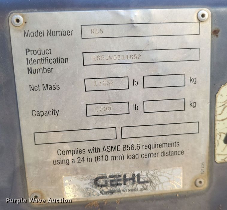 image for item DO4785 2005 Gehl RS5  telehandler